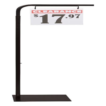 Kinter Black Metal Floor Sign Holder 52 in. H X 10 in. W X 14 in. L 150214B-107414